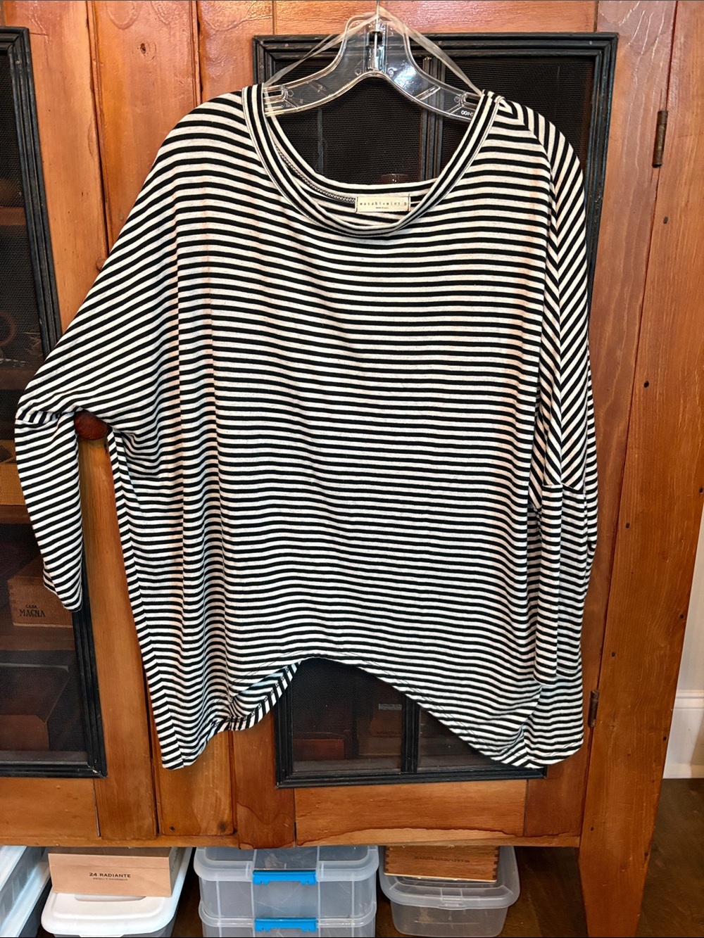 Madewell Black & White Striped Long-Sleeve Tee
